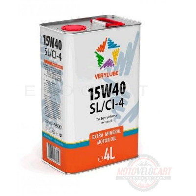 Масло   4T, 4л   (минеральное, 15W-40 SL/CI-4)   VERYLUBE   (20255)   (#ХАДО), шт