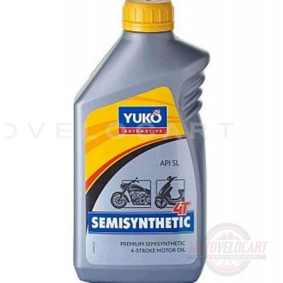 Масло   4T, 1л   (SAE 10W-40, полусинтетика, SEMISYNTHETIC, API SL, JASO MA)   YUKO   (#GRS), шт