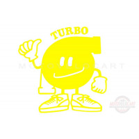 Наклейка декор TURBO (16x16см, желтая) (#0309) Наклейка декор TURBO (16x16см, желтая) (#0309)