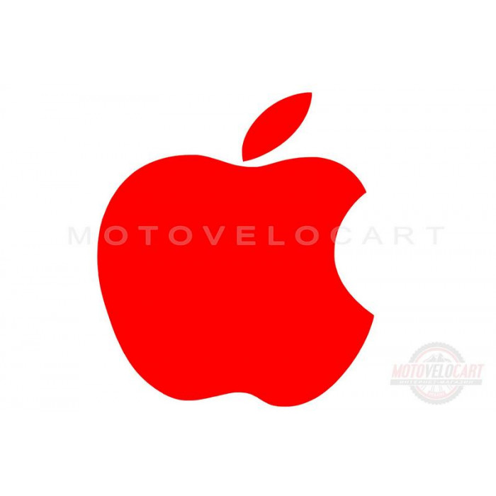 Наклейка   логотип   APPLE   (14х12, красная)   (#0467)
