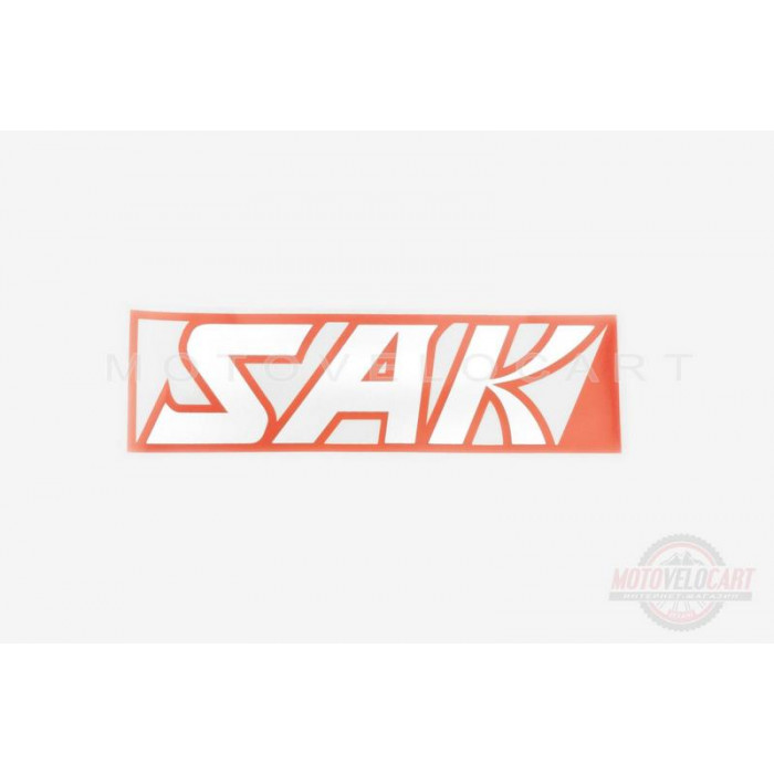 Наклейка логотип "SAK" (16х5см, черная) (#6873)