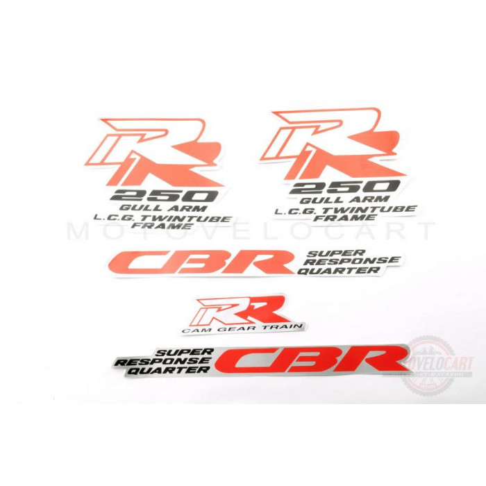 Наклейки (набор)   Honda CBR250   (25х10см, 3шт)   (#0912)