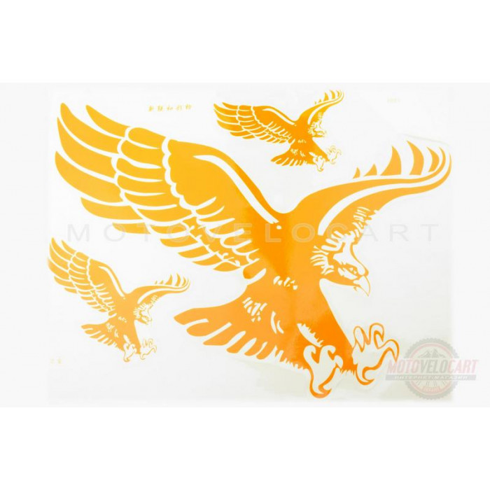 Наклейки (набор)   EAGLE   (35х27см, желтый)   (#0881)