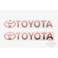 Наклейка   логотип   TOYOTA   (20х4см)   (#7035)