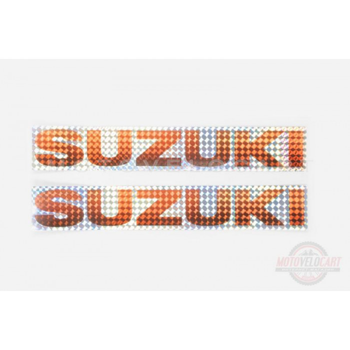Наклейки (набор)   SUZUKI   (30х5см, красные)   (#7000C)