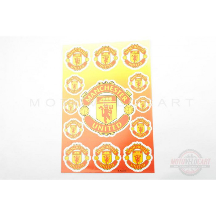 Наклейки (набор)   спонсор   MANCHESTER UNITED   (32х23см)   (#5743B)