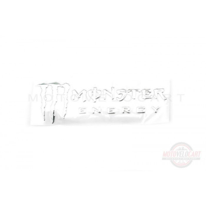 Наклейка   буквы   MONSTER ENERGY   (19х7см, 2шт, хром)   (#4750D)