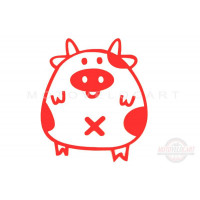 Наклейка декор PIG (красная) (#HQ5) Наклейка декор PIG (красная) (#HQ5)