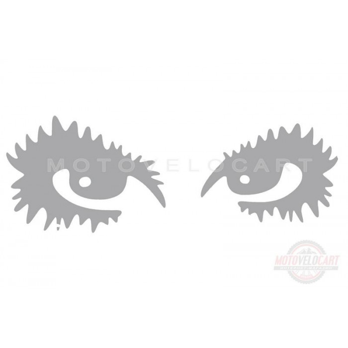 Наклейка   декор   EYES   (18х6см, серая)   (#HQ5)