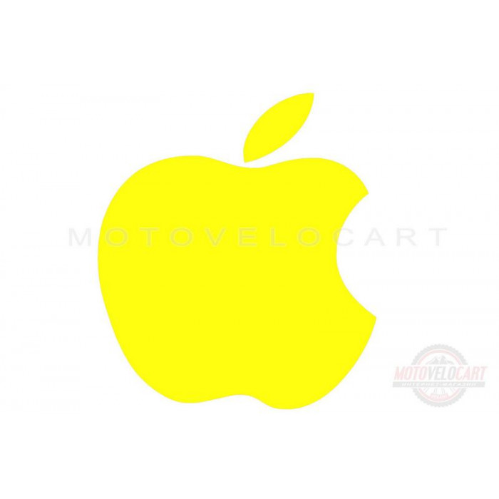 Наклейка логотип "APPLE" (14х12, желтая) (#0467)