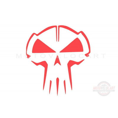 Наклейка декор SKULL (10x10см, красная) (#HQ5R) Наклейка декор SKULL (10x10см, красная) (#HQ5R)
