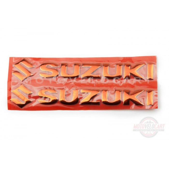 Наклейка буквы "SZK" (20х6см, 2шт, красные) (#4752)