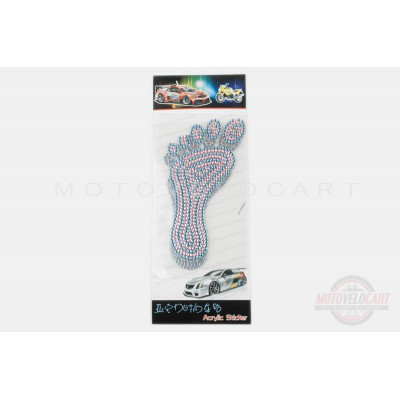 Наклейка декор FOOT (16x9см, стразы розовые) Наклейка декор FOOT (16x9см, стразы розовые)