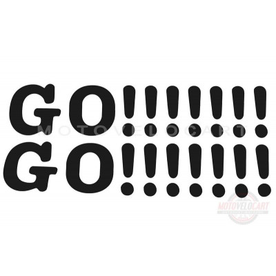 Наклейка декор GO!!!!!!! (41х9, черная) (#0498B) Наклейка декор GO!!!!!!! (41х9, черная) (#0498B)