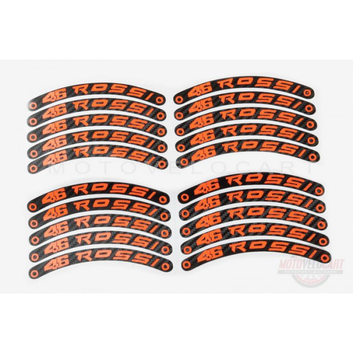 Наклейка   на колесо   декор   46 ROSSI, 10шт   (красная)   (#6059)