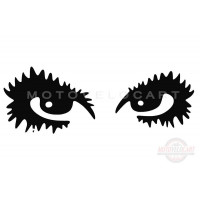 Наклейка   декор   EYES   (18х6см, черная)   (#HQ5)