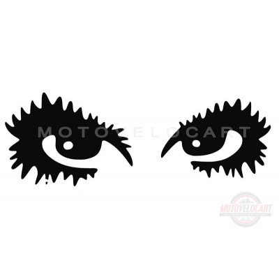 Наклейка   декор   EYES   (18х6см, черная)   (#HQ5)