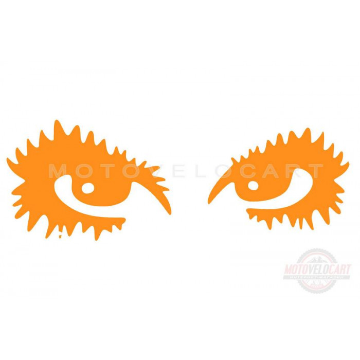 Наклейка   декор   EYES   (18х6см, оранжевая)   (#HQ5)