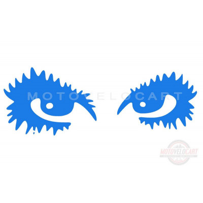 Наклейка   декор   EYES   (18х6см, синяя)   (#HQ5)
