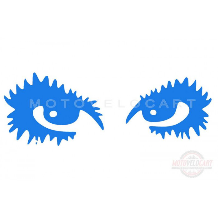 Наклейка   декор   EYES   (18х6см, синяя)   (#HQ5)