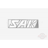 Наклейка логотип SAK (16х5см, белая) (#6873) Наклейка логотип SAK (16х5см, белая) (#6873)