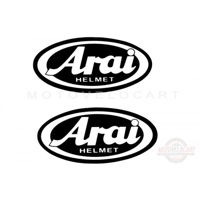 Наклейка   логотип   ARAI   (9x4,5см, черная)   (#1871)