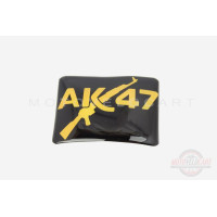Наклейка логотип "АК47" (8x5,5см, силикон) (#SEA)