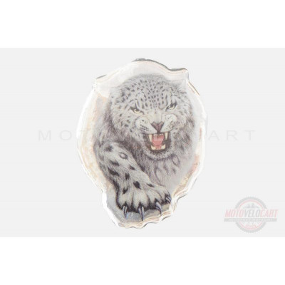 Наклейка декор SNOW LEOPARD (8,5х6,5см, силикон) (#SEA) Наклейка декор SNOW LEOPARD (8,5х6,5см, силикон) (#SEA)