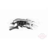 Наклейка шильдик "FIRESCULL" (14x5см, алюминий, хром) (#4744) Наклейка шильдик "FIRESCULL" (14x5см, алюминий, хром) (#4744)
