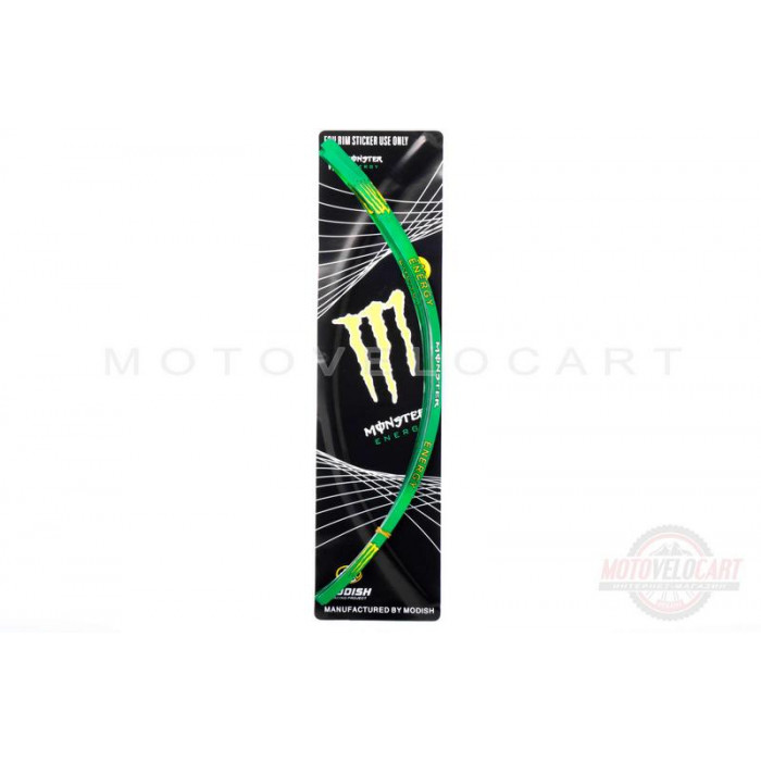 Наклейка на колесо 18" "MONSTER ENERGY" (зеленая,светоотражающая) "GJCT"
