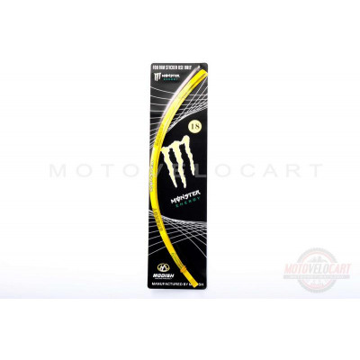Наклейка на колесо 18" "MONSTER ENERGY" (желтая,светоотражающая) "GJCT" Наклейка на колесо 18" "MONSTER ENERGY" (желтая,светоотражающая) "GJCT"