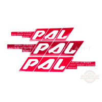 Наклейки (набор)   PAL   (45х23см, красные)   (#0101), шт