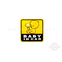 Наклейка декор "BABY IN CAR" (11.5x11.5см) (#3568) Наклейка декор "BABY IN CAR" (11.5x11.5см) (#3568)