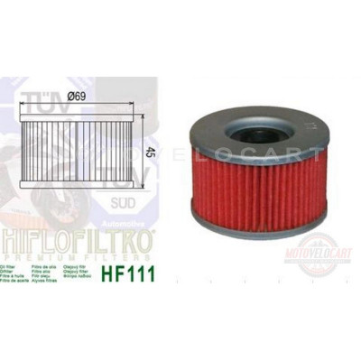 Фильтр масляный   для Honda, ATV   (?69, h-45) (HF 111, KY-A-037), шт