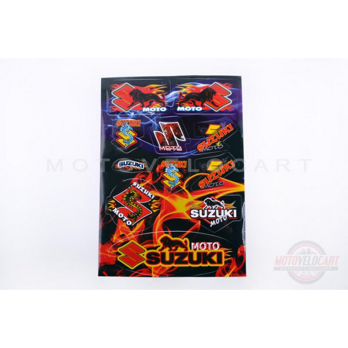 Наклейки (набор)   Suzuki   FLAME   (33х22см)   (#SEA)