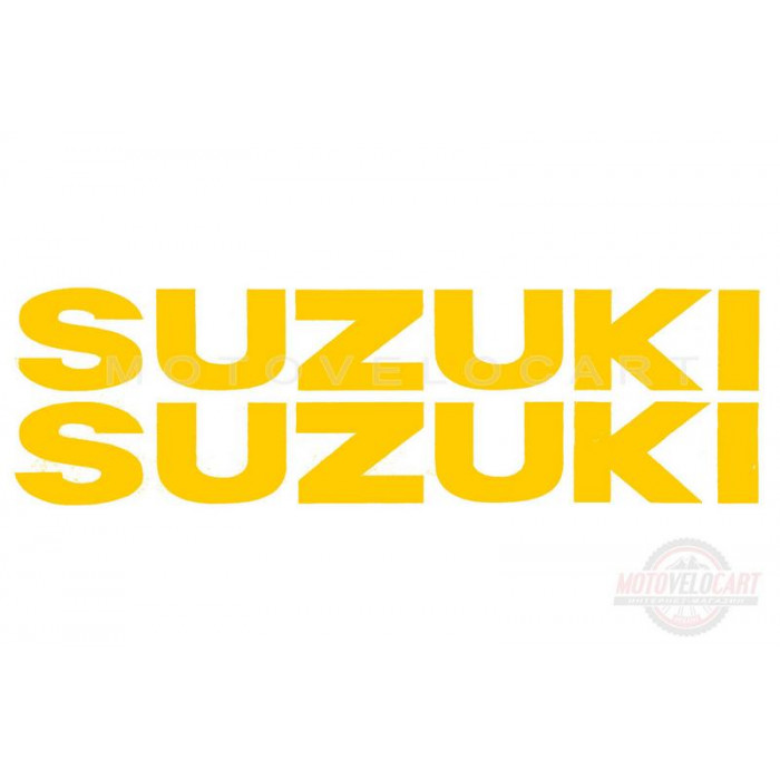 Наклейка   буквы   SUZUKI   (19х5см, 2шт, желтые)   (#HCT10001)