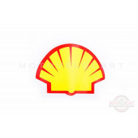 Наклейка логотип "SHELL" (13x9см, красно-оранжевая) (#0347) Наклейка логотип "SHELL" (13x9см, красно-оранжевая) (#0347)