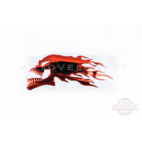 Наклейка шильдик FIRESKULL (14x5см, алюминий, красный) (#4744) Наклейка шильдик FIRESKULL (14x5см, алюминий, красный) (#4744)