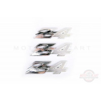 Наклейки (набор)   шильдики   Honda DIO Z4   (12х3см, 3шт, пластик, хром)   (#4975)