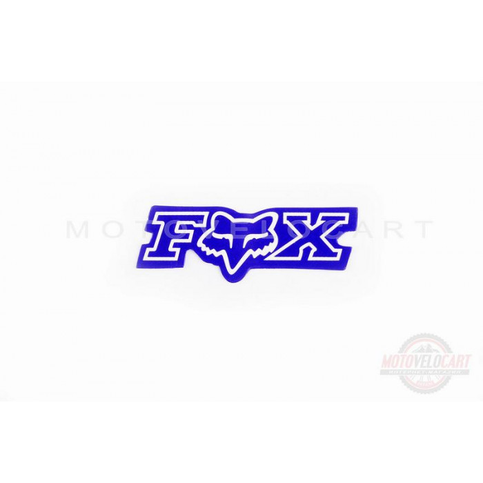 Наклейка   логотип   FOX   (7x1см, 20шт, синий)   (#4907)