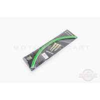 Наклейка на колесо 17" "MONSTER ENERGY" (зеленая, светоотражающая) '"GJCT"'