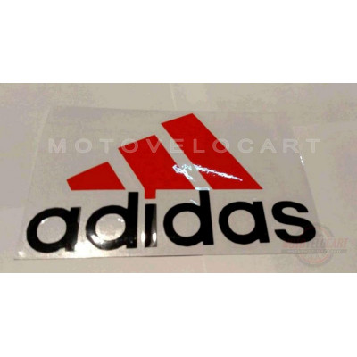 Наклейка   логотип   ADIDAS   (14x9см, красно-черная)   (#0009), шт