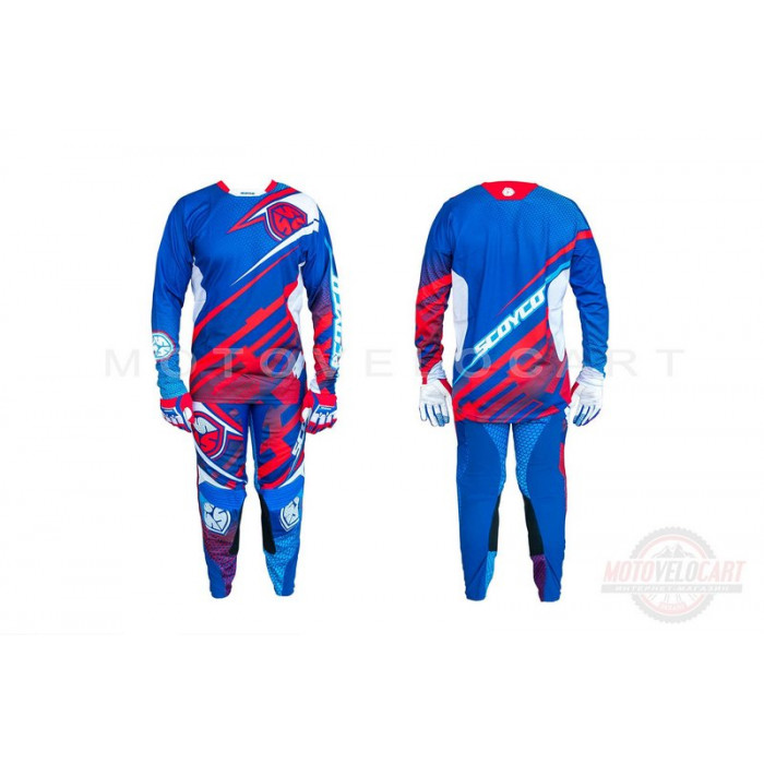 Костюм кроссовый  (сине-красный size XL)   SCOYCO