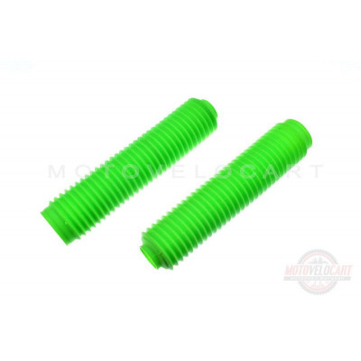Гофры передней вилки (пара)   универсальные   L-325mm, d-40mm, D-55mm   (зелёные)   MZK