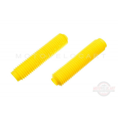 Гофры передней вилки (пара)   универсальные   L-330mm, d-40mm, D-55mm   (жёлтые)   MZK