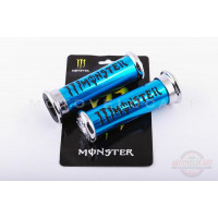 Ручки руля (MONSTER ENERGY, алюминиевые, синие) "XJB" Ручки руля (MONSTER ENERGY, алюминиевые, синие) "XJB"