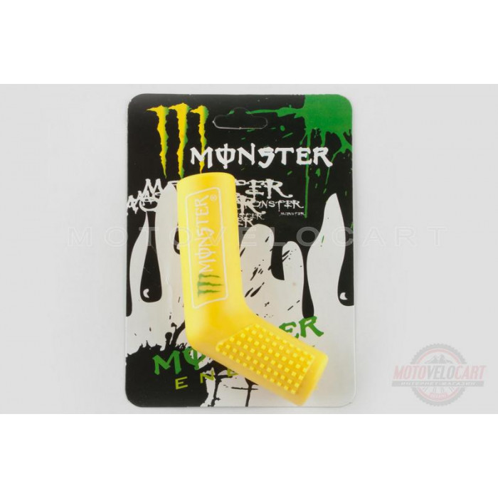 Резинка заводной ножки   "MONSTER ENERGY"   (универсальная, желтая)   "XJB"
