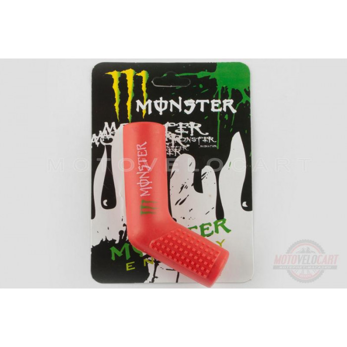 Резинка заводной ножки   "MONSTER ENERGY"   (универсальная, красная)   "XJB"