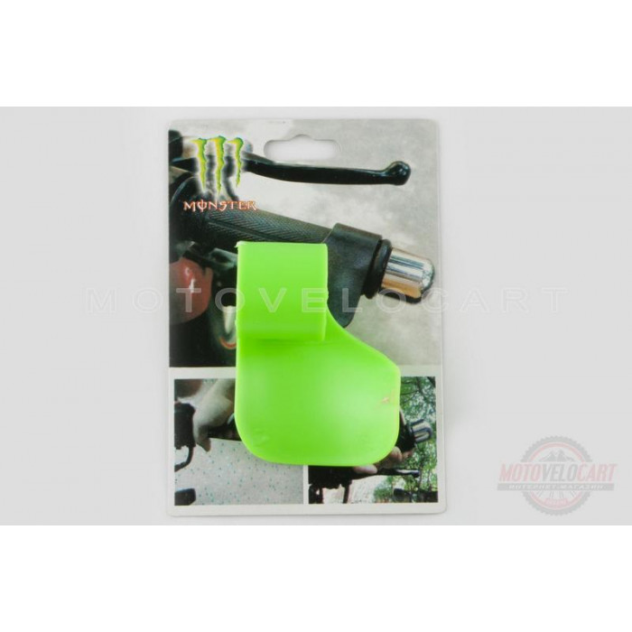Рычаг круиз контроля ручки газа   "MONSTER ENERGY"   (универсальный, зеленый)   "XJB"