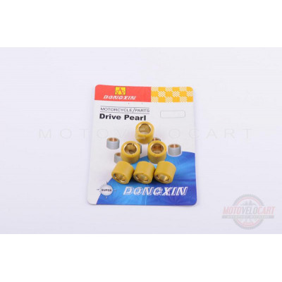 Ролики вариатора Honda 16*13 6,5г (желтые) "DONGXIN" Ролики вариатора Honda 16*13 6,5г (желтые) "DONGXIN"